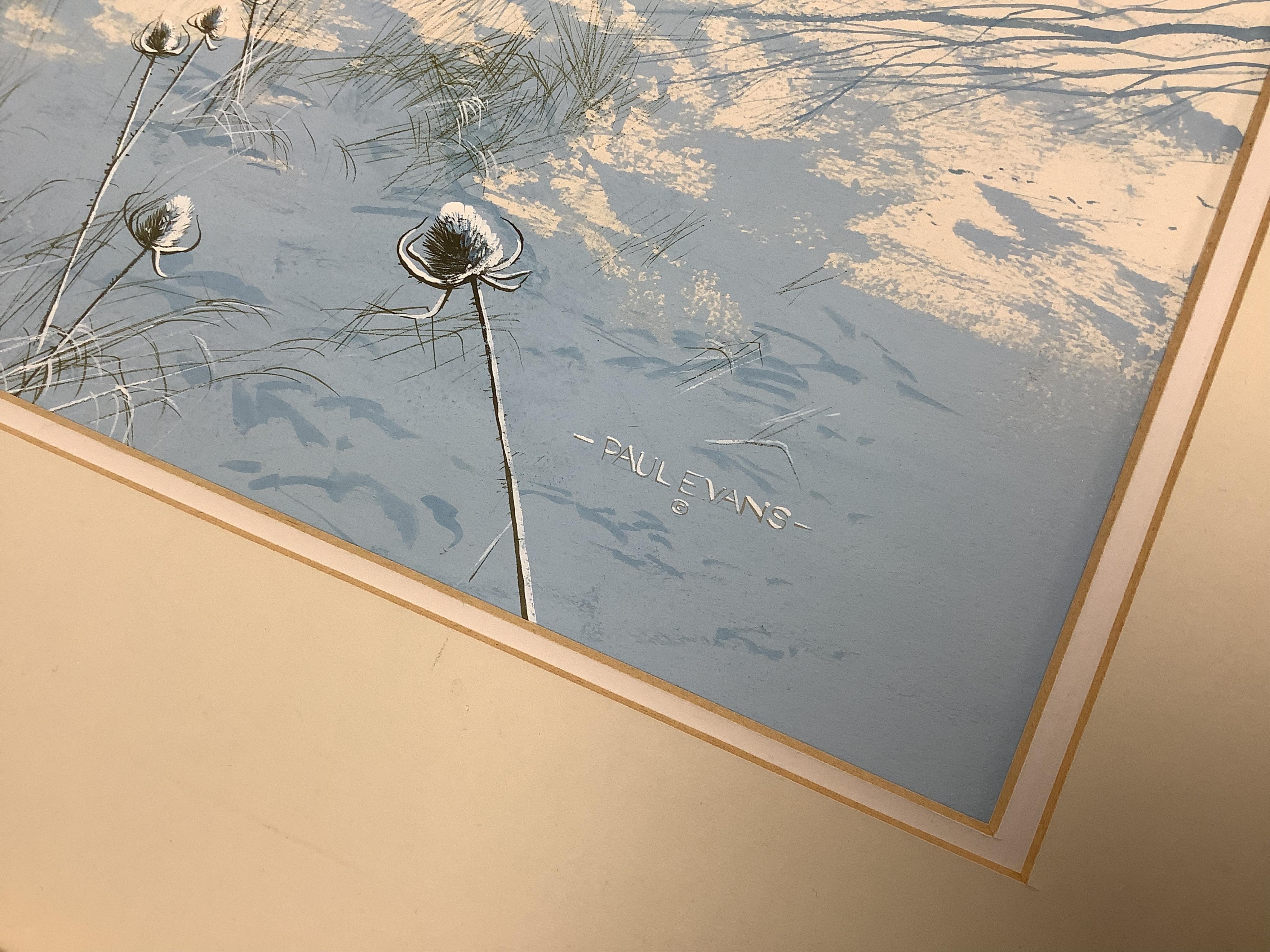 Paul Evans (b.1950), ‘Jack and Jill Windmills near Ditchling’, signed, gouache, 48 x 35cm